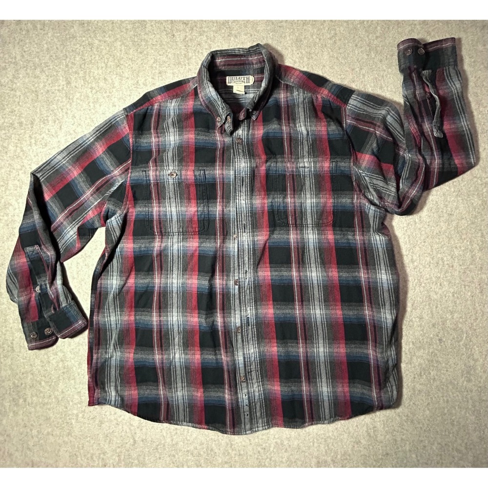 Duluth Trading Co. Mens Flannel Button Down Size XL